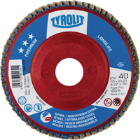 Long Life Flap Disc, 4-1/2" x 7/8", Type 27, 40 Grit, Zirconium Duraquip Inc