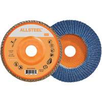 Disque &agrave; lamelles AllSteel, 7" x 7/8", Type 27, Grain 40, Alumine de zirconium Duraquip Inc