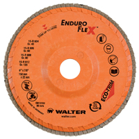 Disques &agrave; lamelles Enduro-Flex, 6" x 7/8", Type 27, Grain 40, Zirconium Duraquip Inc