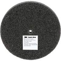 Meule unitaris&eacute;e EXL Scotch-Brite, 5" x 1/2", Arbre de 1/4", Grain de Fin, Carbure de silicium Duraquip Inc