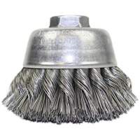 Brosse-boisseau &agrave; fil nou&eacute;, 3-1/2" dia. x 5/8"-11 arbre Duraquip Inc