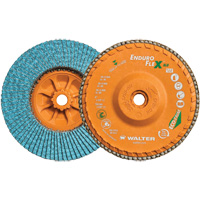 Disque &agrave; lamelles vissable Enduro-Flex Alu, 6" x 5/8"-11, Type 27, Grain 40, Alumine de zirconium Duraquip Inc
