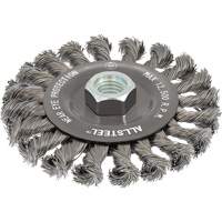 AllSteel Wire Brush, 4-1/2" Dia., 0.02" Fill, 5/8"-11 Arbor, Steel Duraquip Inc