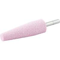 Vitrified Bond Mounted Point, A1, Aluminum Oxide, 3/4" Dia., 2-1/2" L, 80 Grit Duraquip Inc