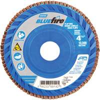 BlueFire&reg; Medium Grade Flap Disc, 4-1/2" x 7/8", Type 27, 60 Grit, Zirconia Alumina Duraquip Inc