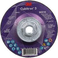 Meule &agrave; couper & tronçonner Cubitron 3, 4-1/2" x 5/32", Arbre de 5/8"-11, Type T27, Grain de 36+, C&eacute;ramique Duraquip Inc