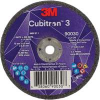 Meule &agrave; tronçonner Cubitron 3, 3" x 0,035", Arbre de 1/4", Type T1, C&eacute;ramique, 21000 Tr/min Duraquip Inc