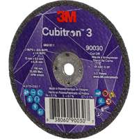 Meule &agrave; tronçonner Cubitron 3, 3" x 0,035", Arbre de 1/4", Type T1, C&eacute;ramique, 21000 Tr/min Duraquip Inc