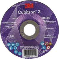 Cubitron 3 Cut-Off Wheel, 4-1/2" x 1/8", 7/8" Arbor, Type T27, Ceramic, 13300 RPM Duraquip Inc
