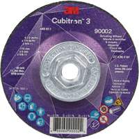 Meule a moyeu d&eacute;port&eacute; Cubitron 3, 4-1/2" x 1/4", Arbre 5/8"-11, C&eacute;ramique, Type T27 Duraquip Inc