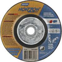 Disque de meulage et tronçonnage NorZon Plus SGZ CA, 4-1/2" x 1/8", Arbre de 5/8"-11, Type 27, C&eacute;ramique d'alumine Duraquip Inc