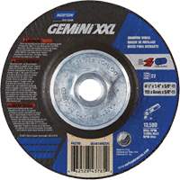 Meule XXL Gemini, 4-1/2" x 1/4", Arbre 5/8"-11, Oxyde d'aluminium, Type 27 Duraquip Inc