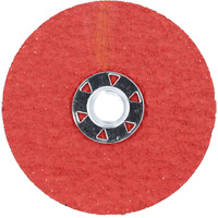 Blaze F980 Speed-Change Fastener Fiber Locking Disc, 4-1/2" Dia., 24 Grit, Ceramic Alumina Duraquip Inc