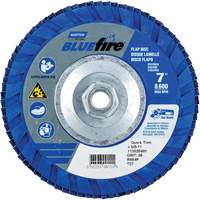 BlueFire&reg; Standard-Density Flap Disc, 7" x 5/8"-11, Type 27, P36 Grit, Zirconia Alumina Duraquip Inc