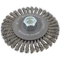 ALLSTEEL Wheel Wire Brush, 6" Dia., 0.02" Fill, 5/8"-11 Arbor Duraquip Inc