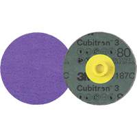 Disque en fibre Roloc Cubitron 3, 4" dia., Grain 80+, C&eacute;ramique Duraquip Inc