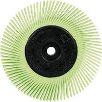 Brosse radiale en soies de pr&eacute;cision type A PN-RB avec adaptateur Scotch-Brite , C&eacute;ramique, Grain 50+, 6" dia. Duraquip Inc