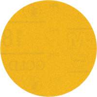 Hookit Gold Abrasive Disc, 09213, 3" Dia., 180 Grit, Aluminum Oxide, C-Weight Duraquip Inc