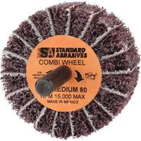 Standard Abrasives Buff and Blend Combi-Wheel 898001, 2" Dia. x 1" W, 1/4" Arbor, Aluminum Oxide Duraquip Inc