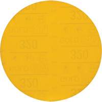 Hookit Gold Abrasive Disc, 6" Dia., 320 Grit, Aluminum Oxide, C-Weight Duraquip Inc