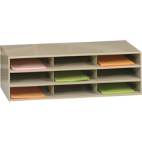Organisateurs de donn&eacute;es, Stationnaire, 9 fentes, Acier, 33-3/4" la x 11-5/8" p x 10-3/4" h Duraquip Inc