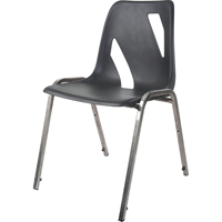 Stacking Chair, Vinyl, 31" High, 275 lbs. Capacity, Black Duraquip Inc