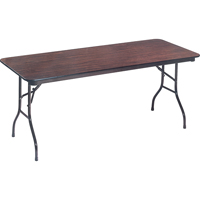 Tables pliante, Rectangulaire, 72" l x 36" la, Stratifié, Brun OA948 | Duraquip Inc