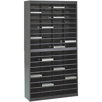 Heavy-duty Literature Organizers, Stationary, 72 Slots, Steel, 37-1/2" W x 12-3/4" D x 71" H Duraquip Inc
