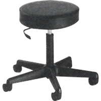 900 Series Task Stool, Mobile, Adjustable, 23" - 33", Vinyl Seat, Black Duraquip Inc