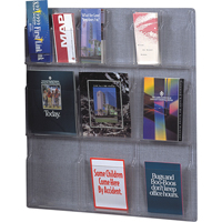 Literature Displays, Wall Mount, 6 Slots, Plastic, 30" W x 34-3/4" D x 34-3/4" H Duraquip Inc