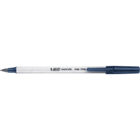 Bic&reg; Round Stic Ball Point Pen, Blue, 0.8 mm Duraquip Inc