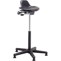 Tabourets Industriels Ergonomiques Shoptech, Position assise/debout, Ajustable, 21" - 31", Polyur&eacute;thane Si&egrave;ge, Noir Duraquip Inc