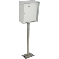 Collecting Boxes, Pedestal -Mounted, 21" x 12-7/8", Aluminum Duraquip Inc