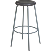 500 Series Stool, Stationary, Adjustable, 20" - 28", Polyurethane Seat, Black Duraquip Inc