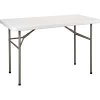 Table pliante, Rectangulaire, 48" l x 24" la, Polyéthylène, Blanc ON598 | Duraquip Inc