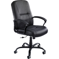 Serenity Big & Tall Chair, Leather, Black, 500 lbs. Capacity Duraquip Inc