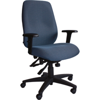 Chaises ergonomiques Cierra , Tissu, Bleu, Capacit&eacute; 250 lb Duraquip Inc
