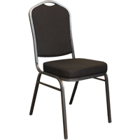 Chaises empilables, Tissu, Hauteur 37", Capacit&eacute; 275 lb, Noir Duraquip Inc