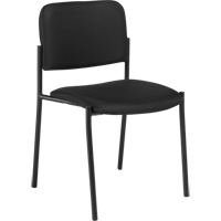 Chaises sans accoudoirs empilables, Tissu, Hauteur 32", Capacit&eacute; 300 lb, Noir Duraquip Inc