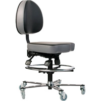 Chaise ergonomique TF 180<sup>MC</sup>, Vinyle, Noir OP492 | Duraquip Inc