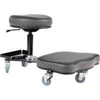 Chaise ergonomique Flex, Vinyle, Noir/gris Duraquip Inc