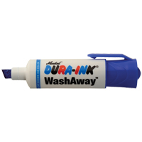 Dura-Ink&reg; WashAway Ink Marker, Blue, Chisel Tip Duraquip Inc
