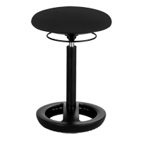 Twixt Ergonomic Chair, Stationary, Adjustable, 17" - 22", Polyester Mesh Seat, Black Duraquip Inc