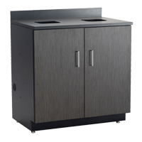 Armoire modulaire de base, M&eacute;lamine, 39" h x 36" la x 25" P, Nuit d'Asie/noir Duraquip Inc