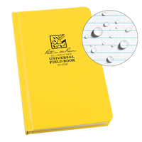 Bound Book, Hard Cover, Yellow, 160 Pages, 4-5/8" W x 7-1/4" L Duraquip Inc