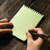 Pocket Top-Spiral Notebook, Soft Cover, Green, 100 Pages, 4" W x 6" L Duraquip Inc