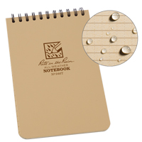 Pocket Top-Spiral Notebook, Soft Cover, Tan, 100 Pages, 4" W x 6" L Duraquip Inc