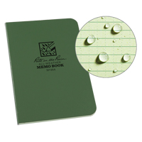 Memo Book, Soft Cover, Green, 112 Pages, 3-1/2" W x 5" L Duraquip Inc