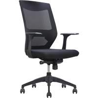 Chaise de bureau ajustable à basculement synchronisé série Activ<sup>MC</sup>, Tissu/Mailles, Noir, Capacité 275 lb OQ963 | Duraquip Inc