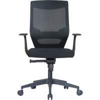 Chaise de bureau ajustable à basculement synchronisé série Activ<sup>MC</sup>, Tissu/Mailles, Noir, Capacité 275 lb OQ963 | Duraquip Inc